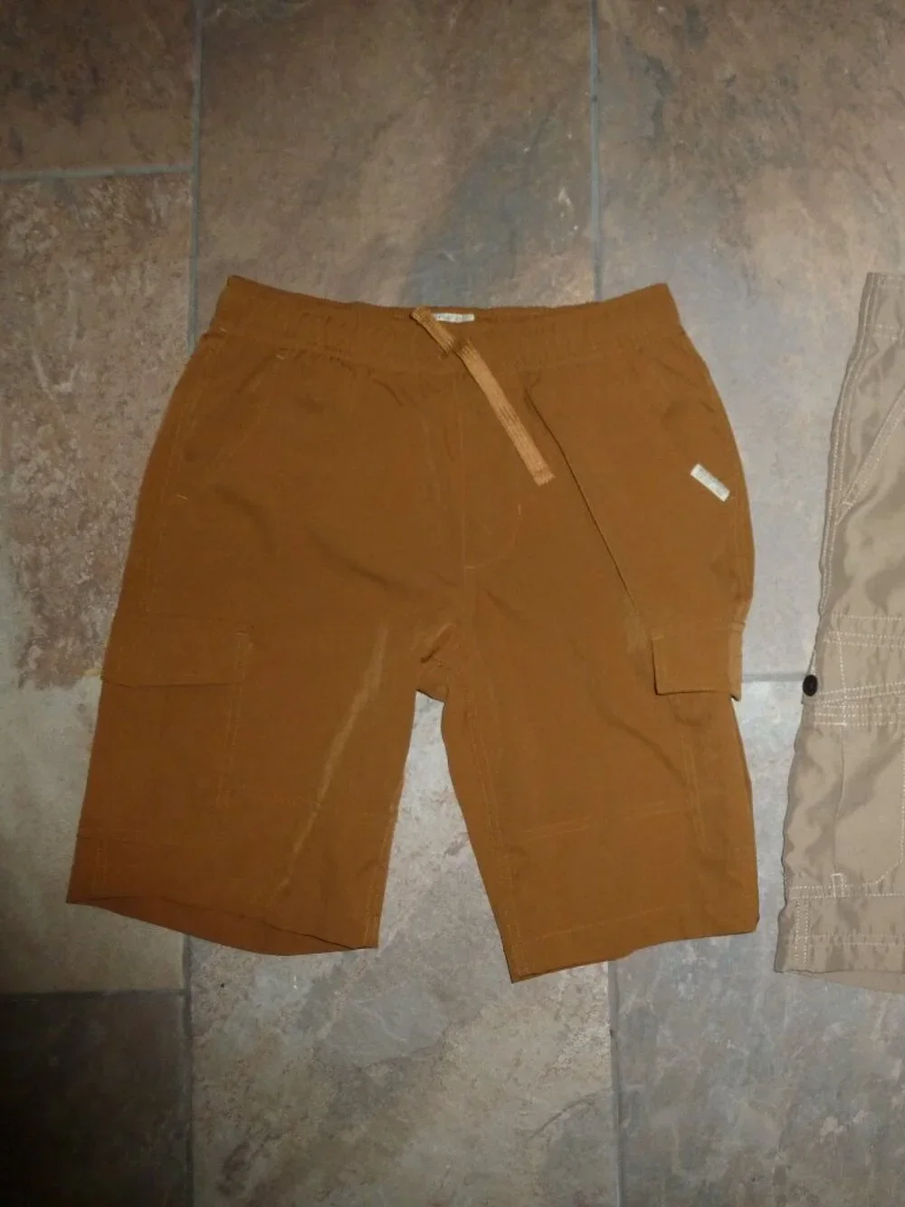 Lot 2 Shorts boy 14 quick dry type=adjustable Tony Hawk Khaki Cargo+Weatherproof